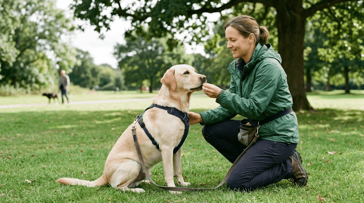 Training methods to calm and manage reactive labrador behavior