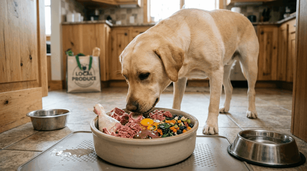 Natural whole food diet options and ingredients for labradors