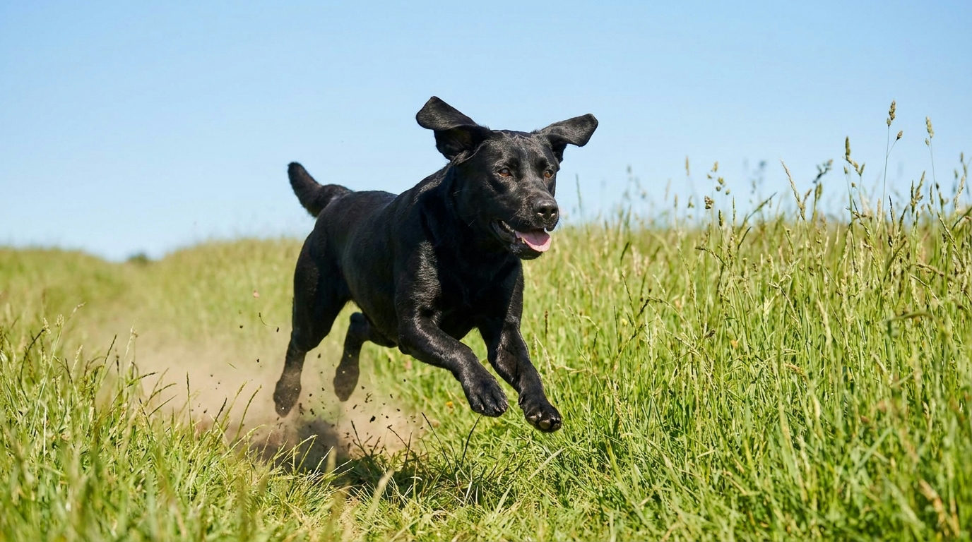 Labrador running, a trigger for exercise-induced collapse in susceptible dogs